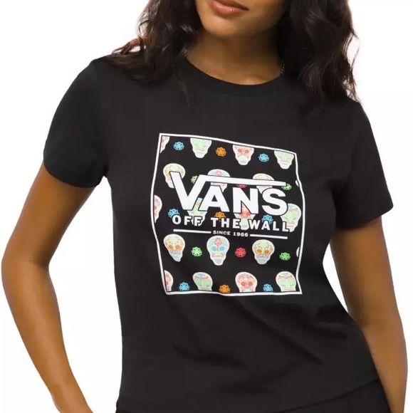 Vans Women's Dia De Muertos Parade Box Crew Tee size M - Picture 1 of 1